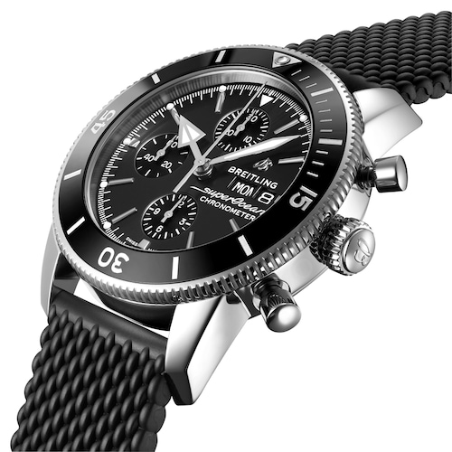 Breitling Superocean Heritage Chronograph 44 Stainless Steel Rubber Strap Watch Breitling Superocean Heritage Chronograph 44 Stainless Steel Rubber Strap Watch