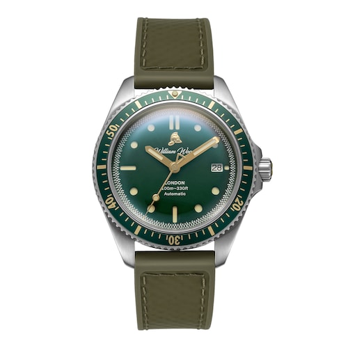 William Wood Watches Valiant Collection The Green Watch 41mm Mens Watch