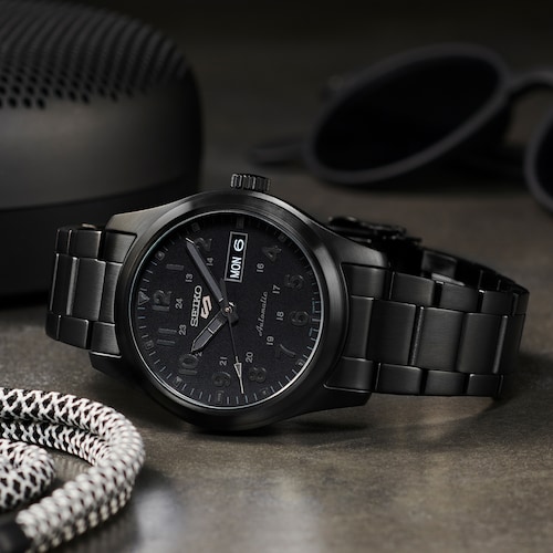 Seiko 5 Sports Stealth' 39mm Mens Watch
