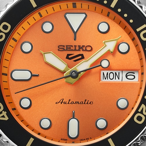 Seiko 5 Sports SKX Midi Orange 38mm Mens Watch