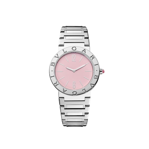 Bvlgari Stainless Steel Bvlgari Bvlgari Limited Edition 33mm Pink Dial Ladies Watch