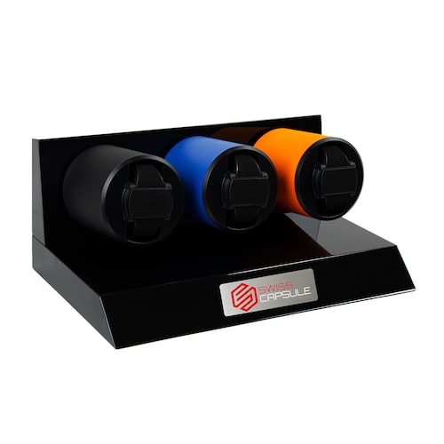 Swiss Capsule 3 Winder Black Blue Orange Swiss Capsule 3 Winder Black Blue Orange