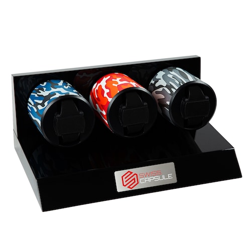 Swiss Capsule 3 Winder Camouflage Blue Orange Grey Swiss Capsule 3 Winder Camouflage Blue Orange Grey