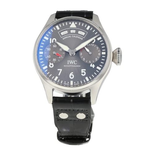 Pre-Owned IWC Pre-Owned IWC Big Pilots Watch Annual Calendar Spitfire Slate Steel Mens Watch IW502702